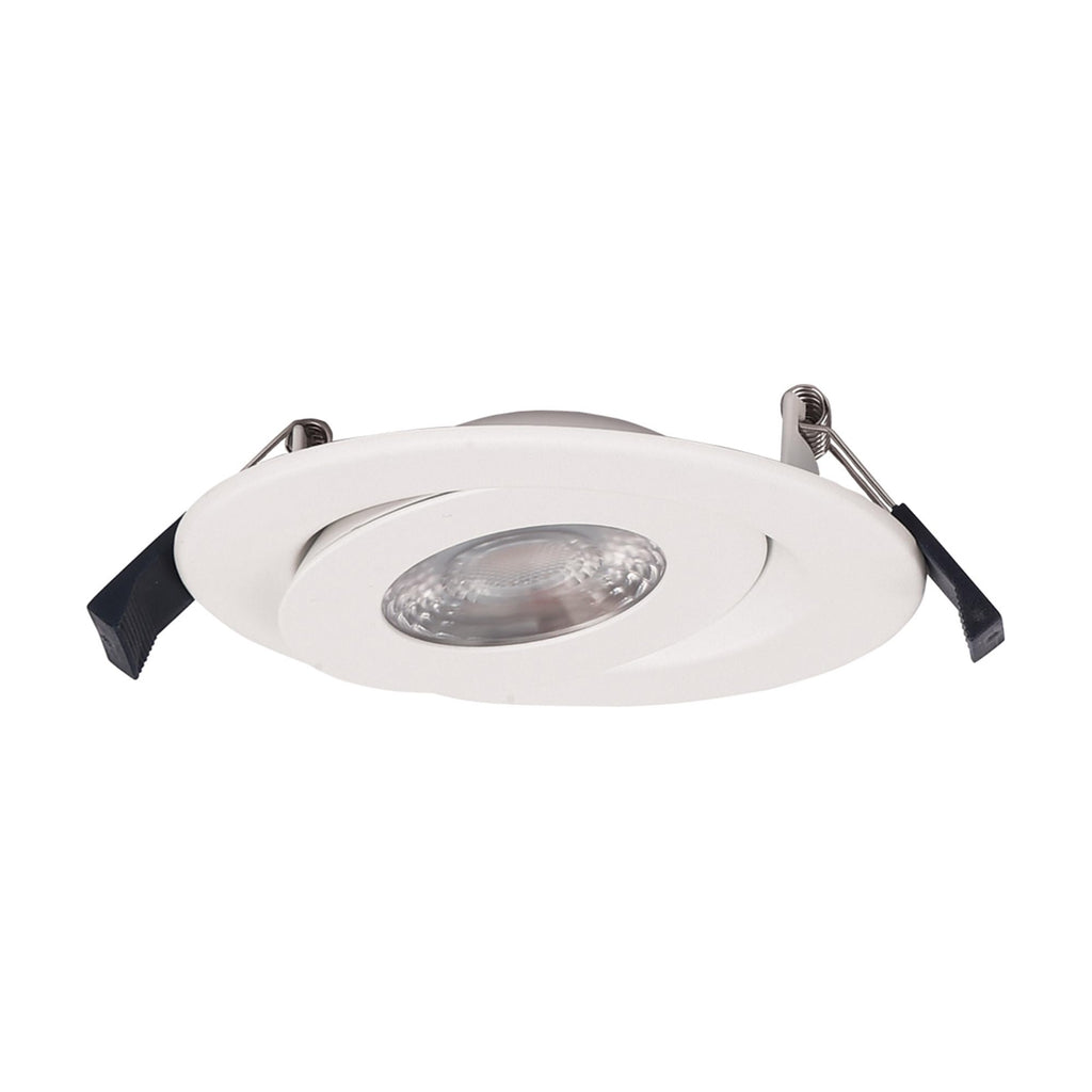 WAC Lighting Lotos 4in LED Round Adjustable Recessed Light 5-CCT Selectable 9W 700 Lumens IC-Rated Airtight 120V-277V Universal in White