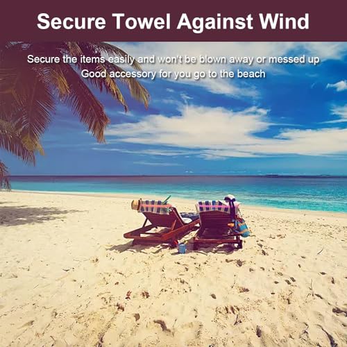 12-Pack Beach Towel Clips - Silicone Bands for Cruise Chairs