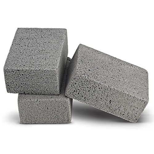 Maryton Grill Cleaning Stone - 3 Count Pumice Block for BBQ & Griddle