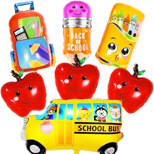 Back to School Balloon Set - School Bus, Crayon, Pencil & Welcome Decorations
