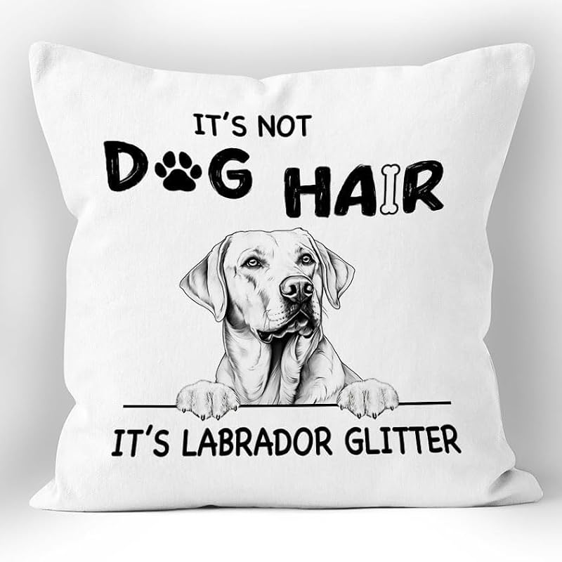 Labrador Retriever Pillow Cover 18x18 - Glitter Dog Design
