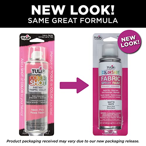 Tulip ColorShot Neon Pink Fabric Spray Paint - 3oz Permanent Color