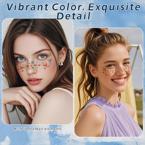 Rainbow Pride & Patriotic Temporary Face Tattoos - 8 Sheets