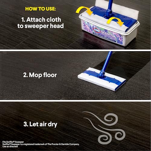 Clorox Scentiva Disinfecting Wet Mop Pad Refills - Lavender & Jasmine, 24 Count
