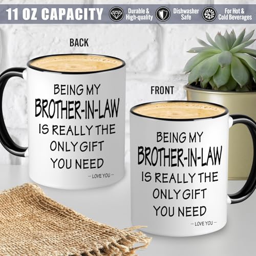 Brother In Law Gifts Set with Mug, Cap, Socks, Plaque & More - Christmas & Birthday