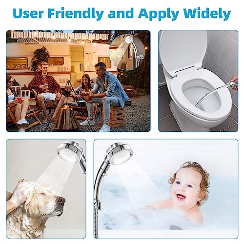 Marbrasse High Pressure Handheld Shower Head with 3 Settings