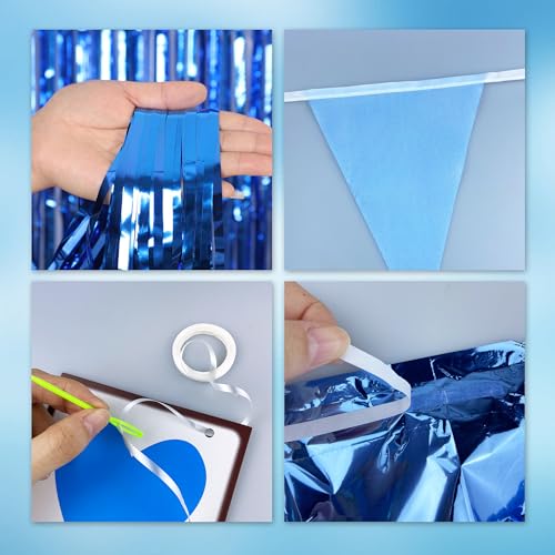 Blue Baby Shower Decorations Set - It's a Boy Banner & Bunting