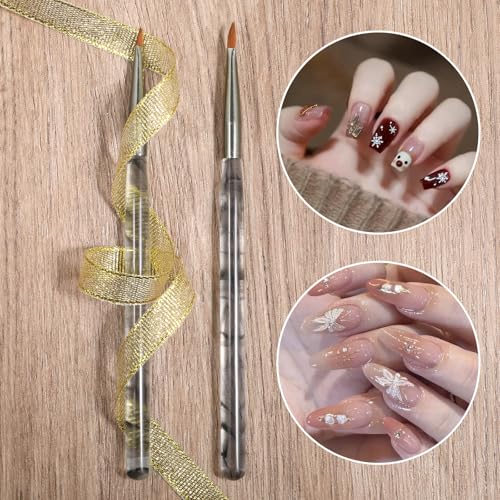 2PCS Triangular Pyramid Nail Brush for 3D Flower & Butterfly Art