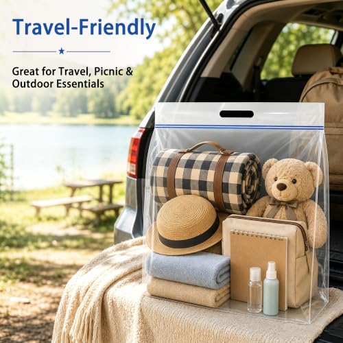 15 Gallon Extra Large Storage Bags with Handles - 5 Pack