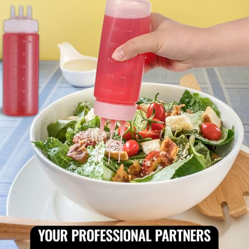 2-Pack Plastic Squeeze Bottles for Sauces & Condiments
