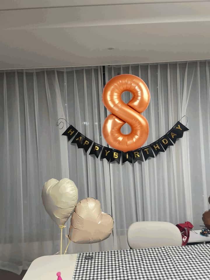 Orange 4 Balloon - 40 Inch Number 4 Party Decoration | Large Orange 4th Birthday Balloon