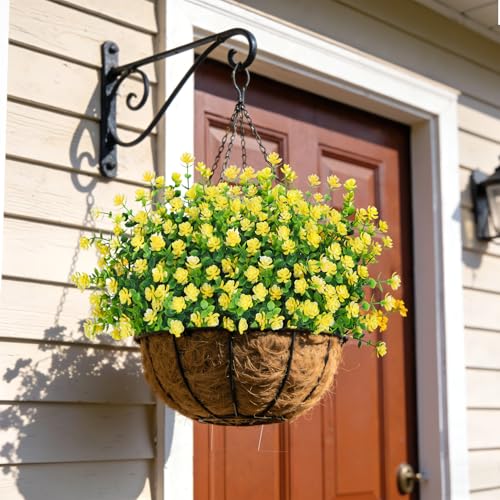 Bassion 20-Bundle Multicolor Artificial Flowers, UV Resistant Faux Plants
