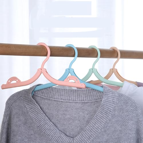 12-Piece Colorful Foldable Travel Hangers - Portable Space-Saving Design