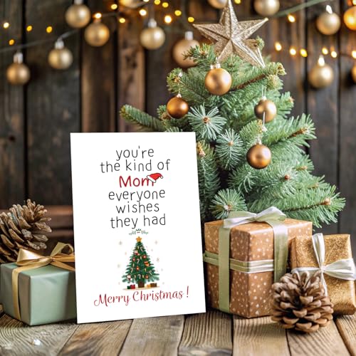 Warm Christmas Card for Mom | Cute Merry Christmas Card