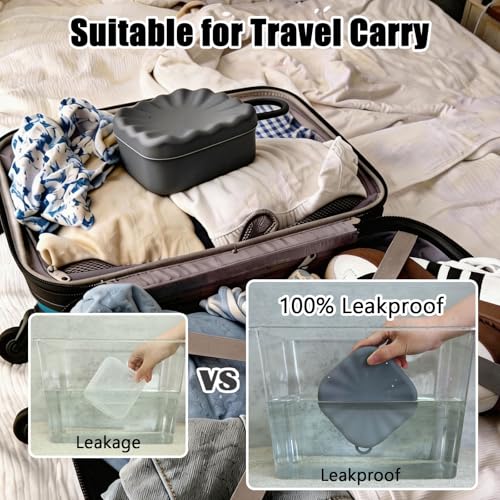 Dark Gray Square Soap Case for Dr. Squatch - Silicone Travel Holder