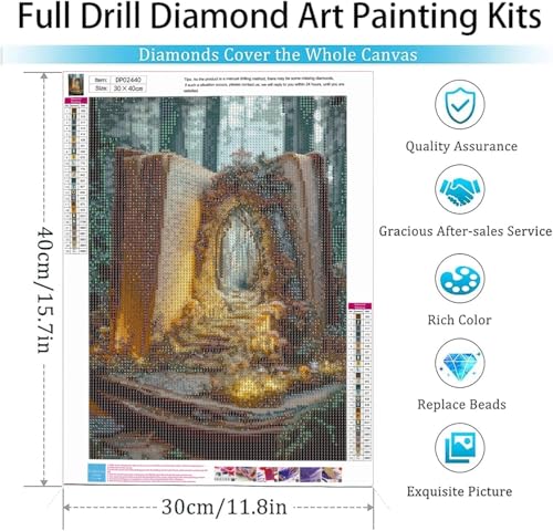 ARPADAMO Magic Book Diamond Art Kit 12x16in Full Drill Painting
