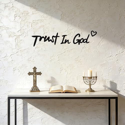 Trust in God Wall Art - 22.8"L x 5.8"W Christian Decor