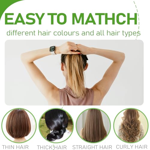AHSNYLC Thick Seamless Hair Ties, Black Elastic Hair Bands 100 Pack