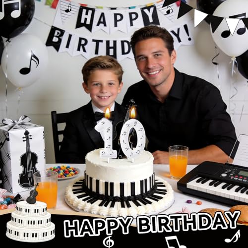 Music Birthday Candle - Number 0 Cake Topper for Parties