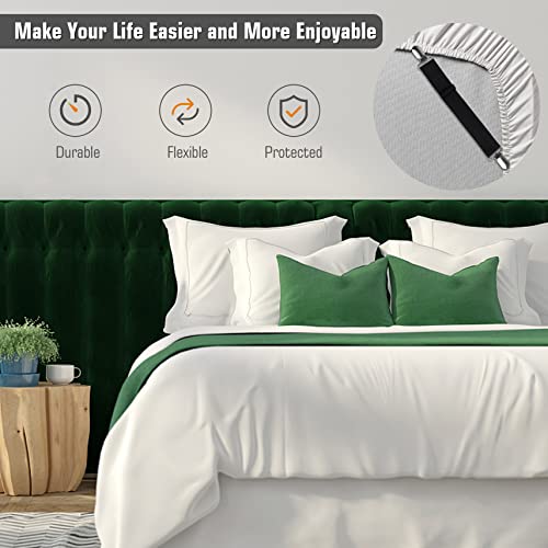 Korlon Adjustable Bed Sheet Straps - 4 Pack Heavy Duty Fitted Sheet Clips