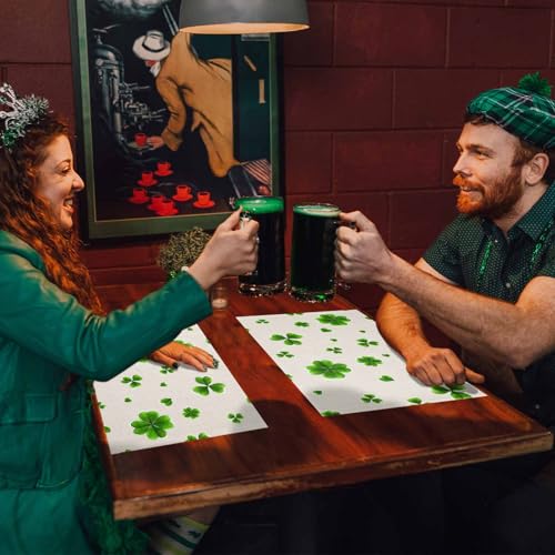 St. Patrick's Day Placemats Set of 4 Shamrock Green Table Mats