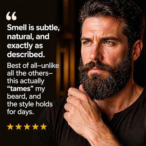 Vivo Per Lei Style Hold Beard Balm with Argan Oil & Cedarwood Scent 2.11 Oz
