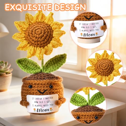 Sunflower Mother's Day Gift for Mom from Daughter Son - Handmade Keepsake