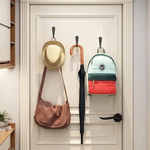 VIPERMARK 4 Pcs Wall Mounted Hooks - Gold Zinc Alloy Hangers