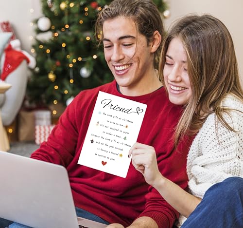 Humor Friends Christmas Card with Envelopes - BFF Holiday Gift