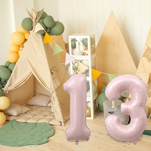 40 Inch Baby Pink Number 11 Foil Balloon for Birthday & Events