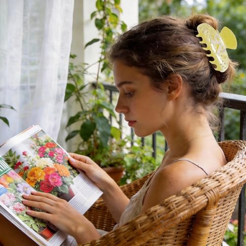 Rhinestone Bow Claw Clip for Thick Hair, Sparkling Large Hair Accessory