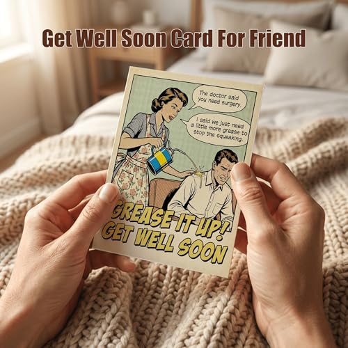 Funny Get Well Card - Grease It Up Joint Pain Humor