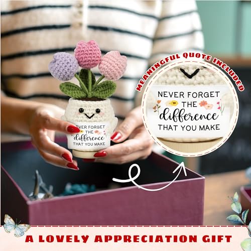 Thank You Gifts for Women - Handmade Positive Tulip Doll Crochet