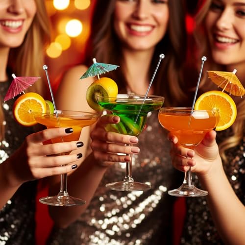 Reusable Stainless Steel Cocktail Picks Set - 6PCS Rose Gold