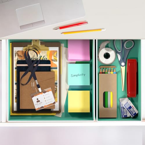 Underwear Drawer Organizer Set of 6 - 2L/2M/2S, Turquoise