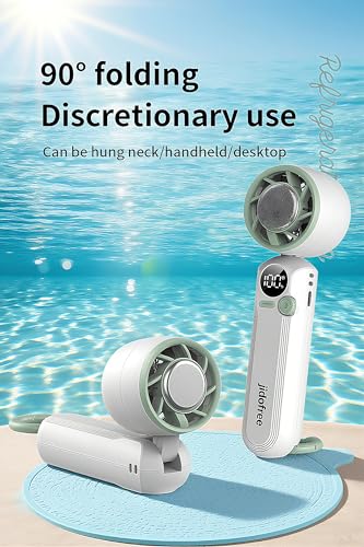 Jidofree Arctic Blue USB Rechargeable Mini Fan with Ice Cooler