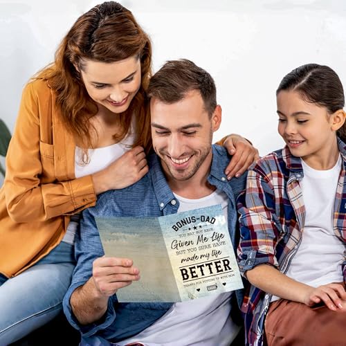 Bonus Dad Father's Day Card - Heartfelt Humor & Premium Quality