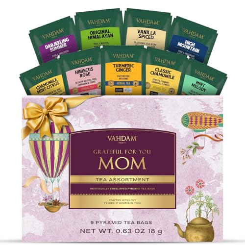 Limited Edition Assorted Tea Gift Set for Mom - 9 Pyramid Bags