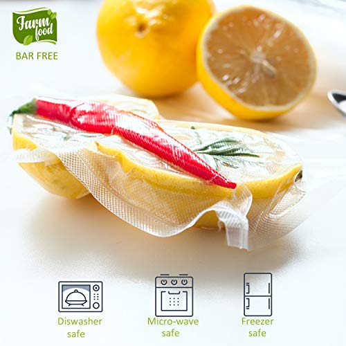 6 Pack 11"x20'(3Rolls) and 8"x20' (3Rolls)Thickened Vacuum Sealer Bags , Smell-Proof, Puncture Prevention, Heavy duty for POTANE, Food Saver, Great for Vacuum storage,Meal Prep or Sous Vide
