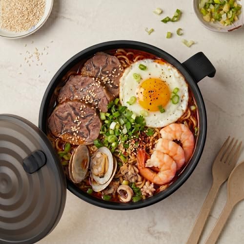 48oz Microwave Ramen Cooker - BPA-Free Ramen Bowl Set for Quick Meals