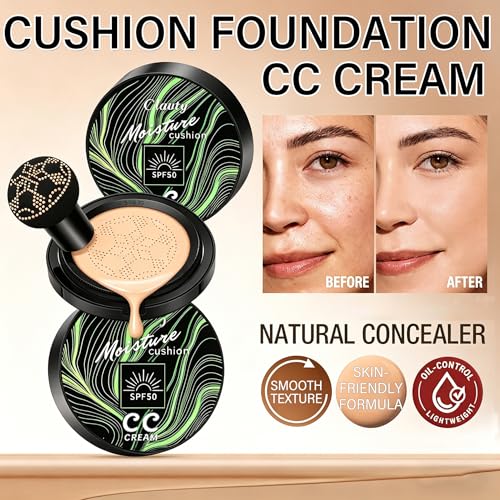 BliBling Cushion CC Cream Foundation - Long-Lasting Natural Coverage Ivory