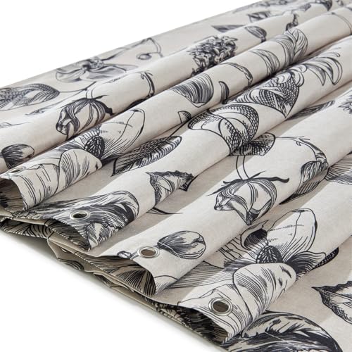 Boho Floral Shower Curtain Set - Vintage Botanical Design