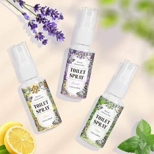STRN Toilet Spray 3-Pack - Lemon, Mint & Lavender Scents