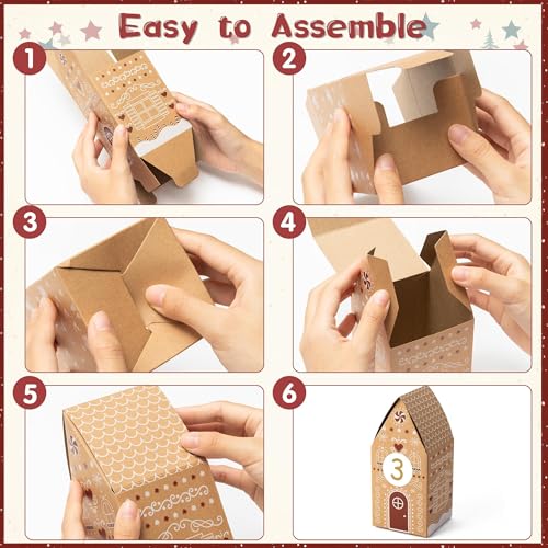 Christmas Advent Calendar Boxes Set - 28 Reusable Candy & Treat Storage Boxes