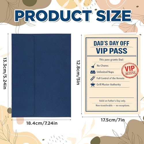 VIP Dad Pass Funny Father's Day Card - 5x7 Greeting Card