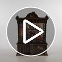 Battery Operated Santa Fireplace Water Lantern House - Christmas Decor