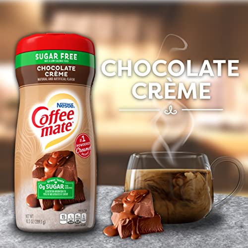 Coffee Mate Chocolate Creme Sugar Free Powder Coffee Creamer 10.2oz Pack of 6
