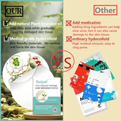 Guiyal Hydrocolloid Acne Patches with Essential Oils - 112 Pcs