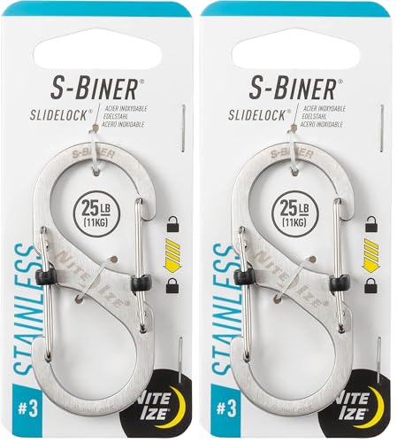 Nite Ize Stainless Steel S-Biner SlideLock Carabiner (Pack of 2)