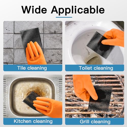 Yncotte Toilet Cleaning Mesh Pads - 15 Pack Hard Water Stain Remover